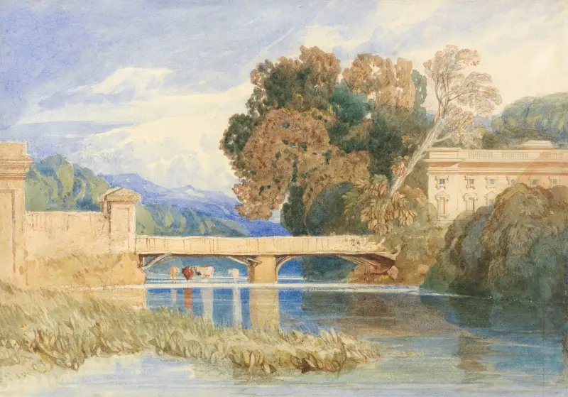 Château Navarre nära Évreux, Normandie av John Sell Cotman