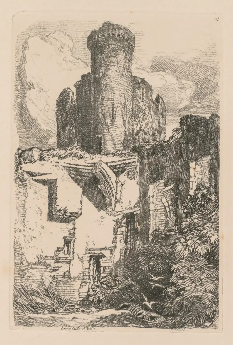 Conway Castle, N. Wales av John Sell Cotman