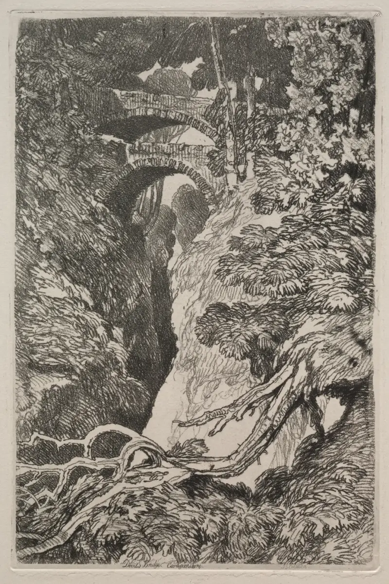 Devil’s Bridge, Cardiganshire av John Sell Cotman