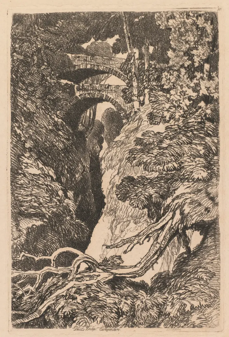 Djävulsbron, Cardiganshire av John Sell Cotman