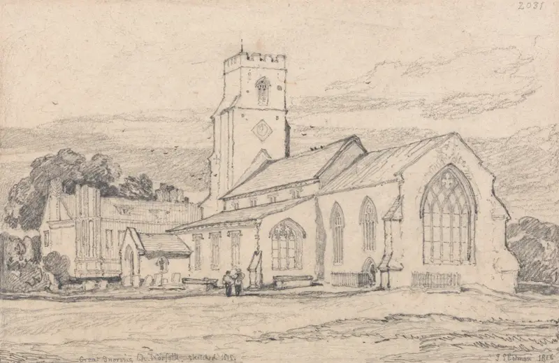 Kyrkan i Great Snoring, Norfolk (1815–1816) av John Sell Cotman