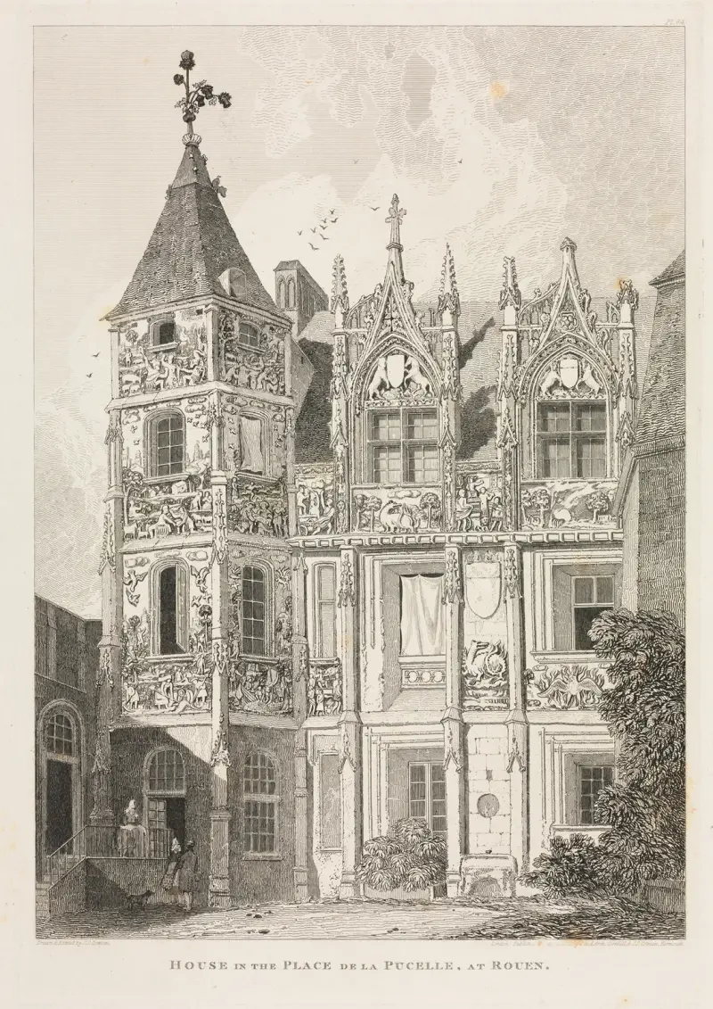Hus på Place de la Pucelle i Rouen av John Sell Cotman