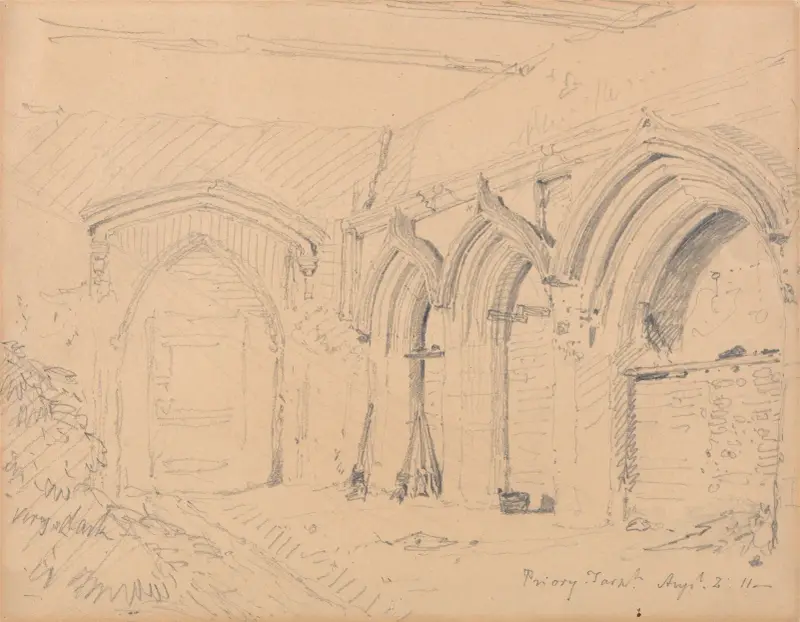 Interiör av ruinerna av Yarmouth Priory av John Sell Cotman