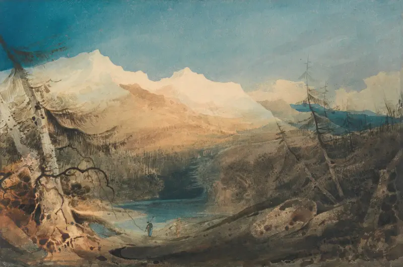 Bergslandskap, North Wales av John Sell Cotman
