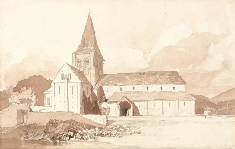 Notre Dame sur l’Eau, Domfront, Normandie av John Sell Cotman