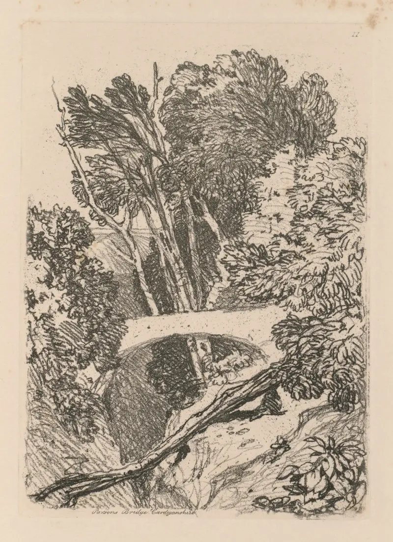 Parson’s Bridge, Cardingshire av John Sell Cotman