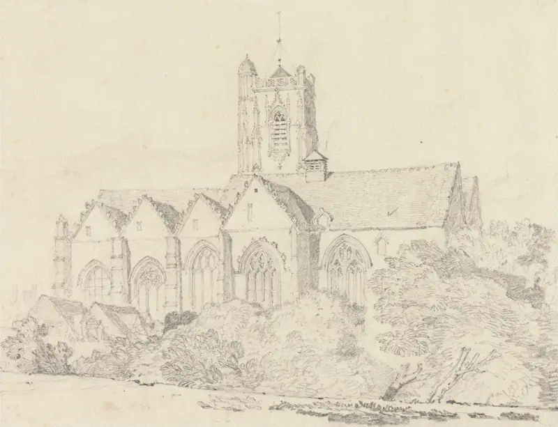 Kyrkan St. John i Péronne (Somme) av John Sell Cotman