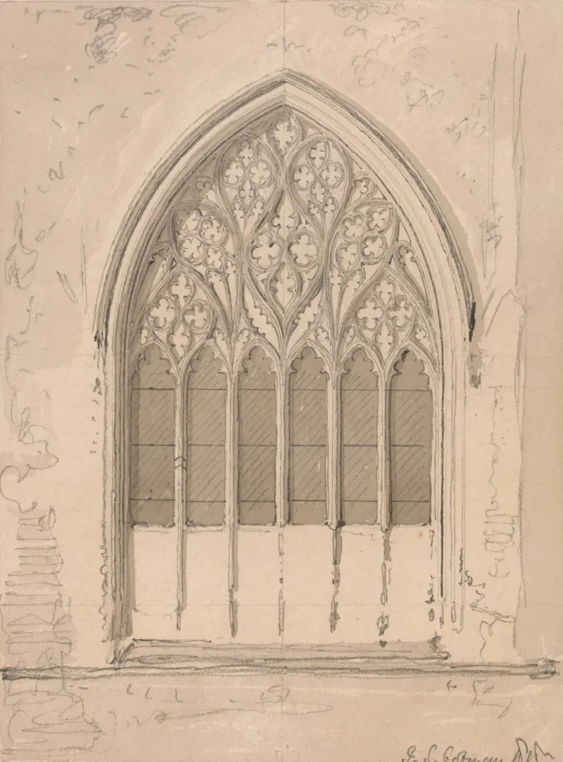 Västra fönstret i Snettisham kyrka, Norfolk av John Sell Cotman