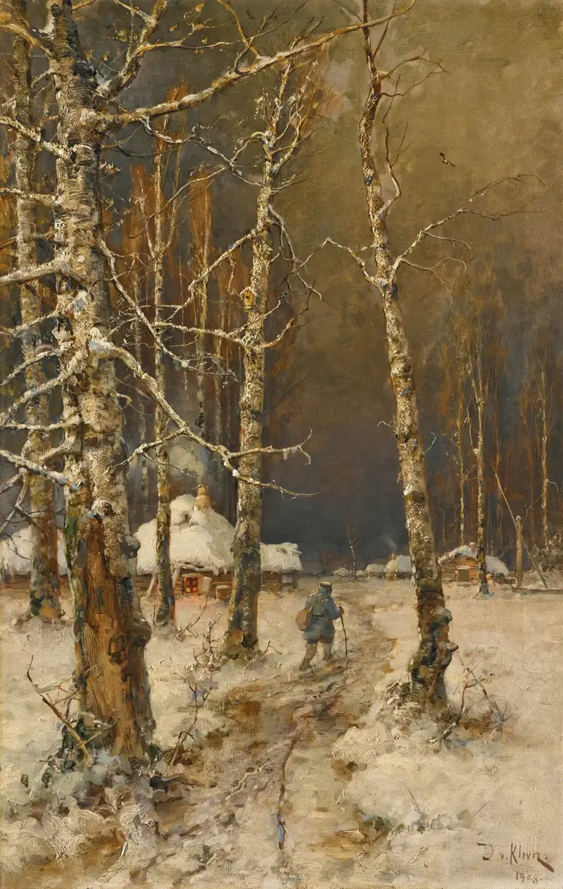 Traveller In The Snow av Julius Sergius Klever