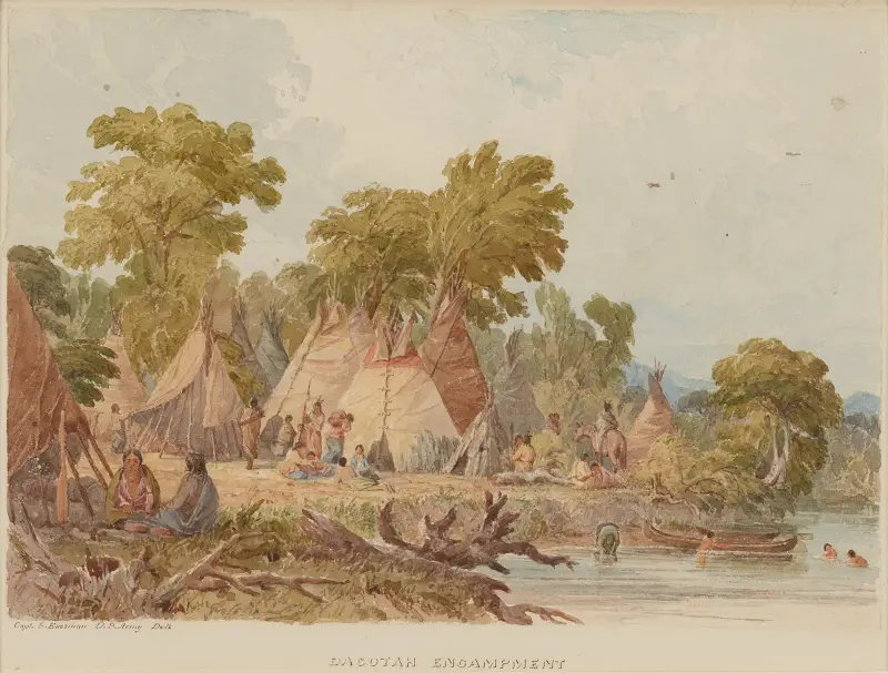 Obozowisko Dakotów, Seth Eastman