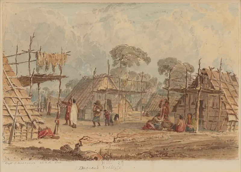 Dacotah Village av Seth Eastman