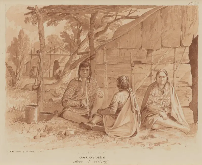 Dacotahs Mode of Sitting av Seth Eastman