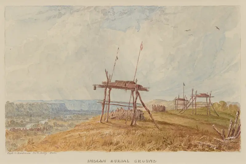 Indianisches Begräbnis von Seth Eastman