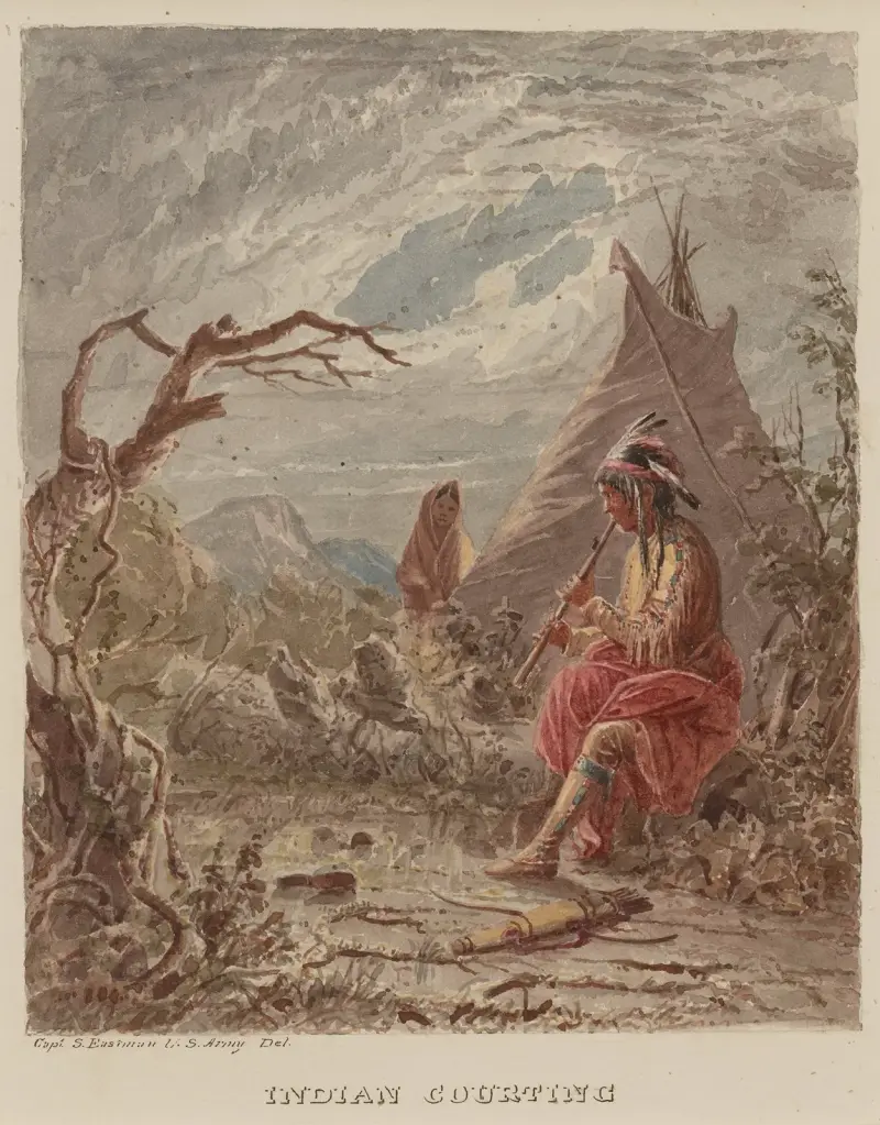 Indian Courting av Seth Eastman