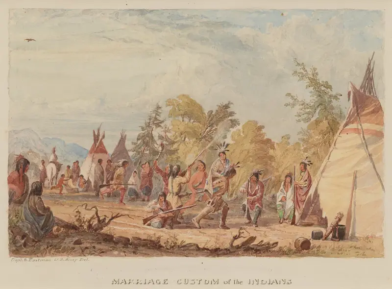 Heiratsbrauch bei den Indianern von Seth Eastman