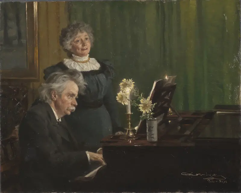 Edvard Grieg and Nina Grieg av Peder Severin Krøyer