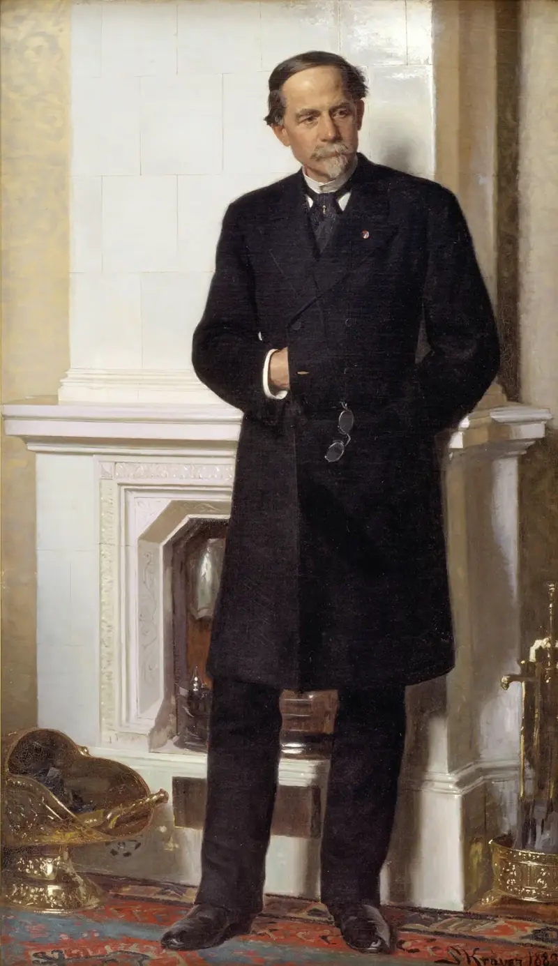Portræt af arkitekten F. Meldahl av Peder Severin Krøyer