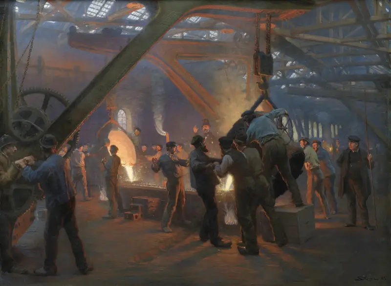 The Iron Foundry, Burmeister and Wain av Peder Severin Krøyer