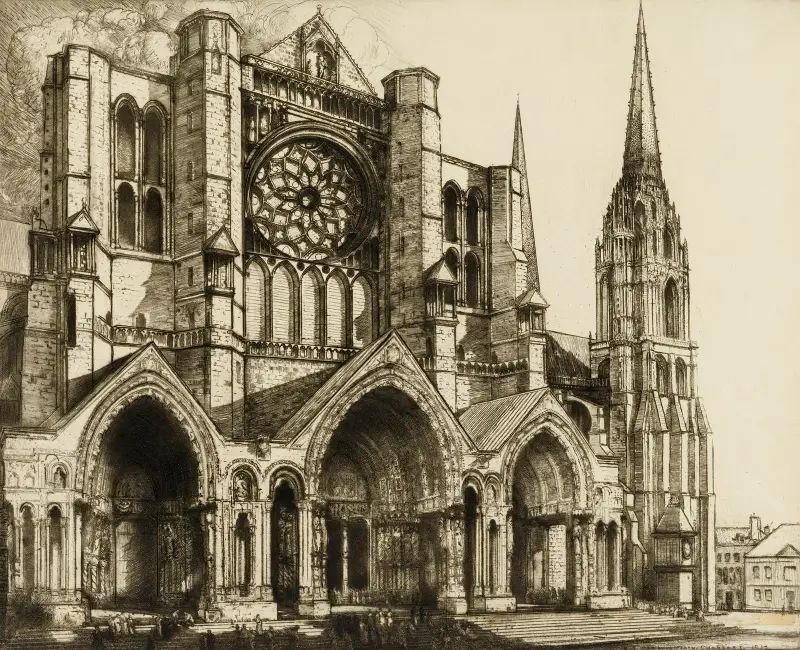 Chartres, norra portalen av Donald Shaw MacLaughlan