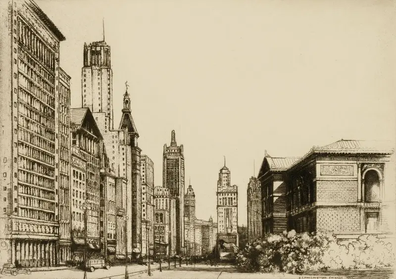 Chicago, Michigan Avenue no. 1 av Donald Shaw MacLaughlan