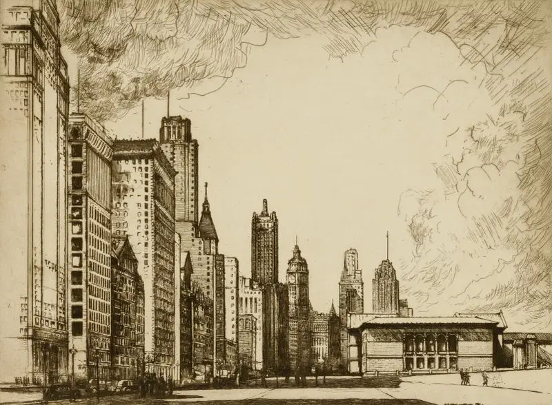 Chicago, Michigan Avenue no. 2 av Donald Shaw MacLaughlan