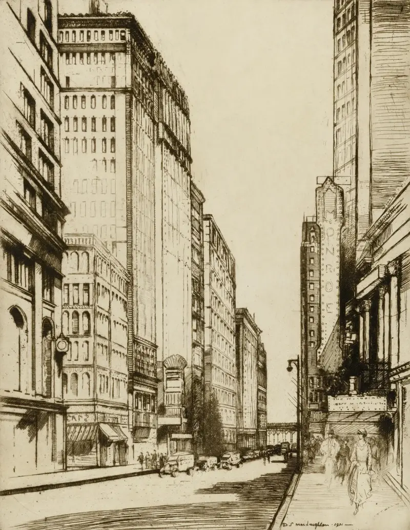Chicago, Monroe Street av Donald Shaw MacLaughlan