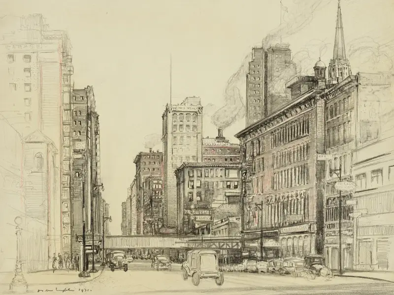 Chicago, North Dearborn Street av Donald Shaw MacLaughlan