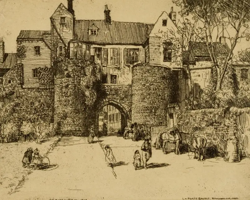 La Porte Gayole, Boulogne sur Mer av Donald Shaw MacLaughlan