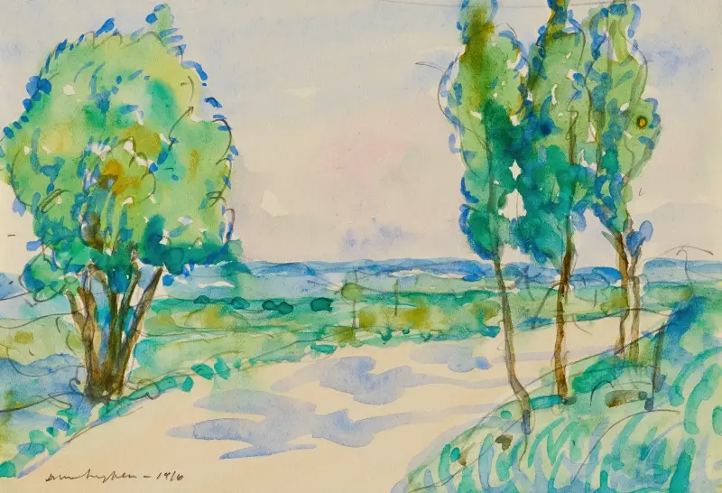 Auf der Straße nach Albi von Donald Shaw MacLaughlan