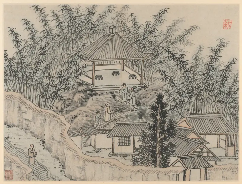 Bamboo Pavilion, Tiger Hill av Shen Zhou