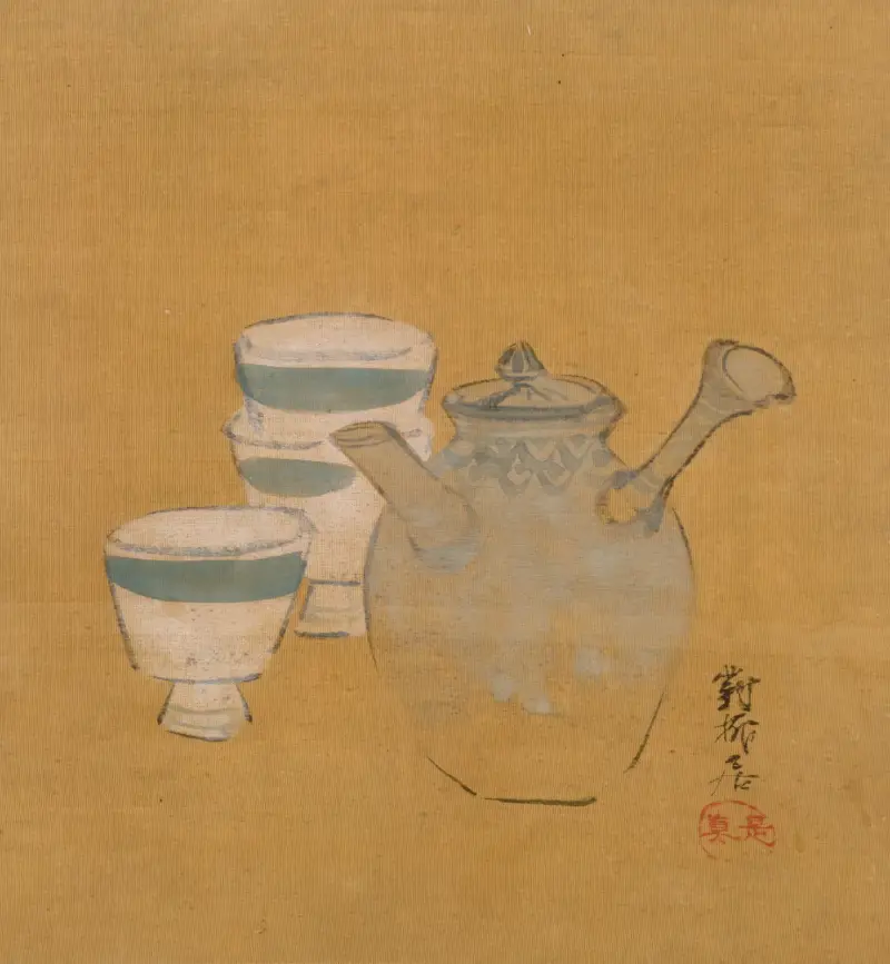 Teekanne und Tassen von Shibata Zeshin
