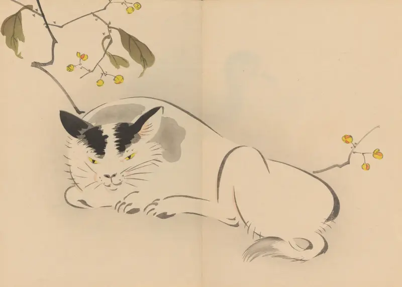 Zeshin iboku tairyūkyo gafu, Pl.08 av Shibata Zeshin