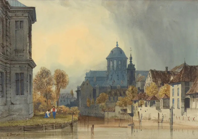 A View Of The Church Of Our Lady Of Hanswijk, Mechelen (Malines), Belgium av Thomas Shotter Boys