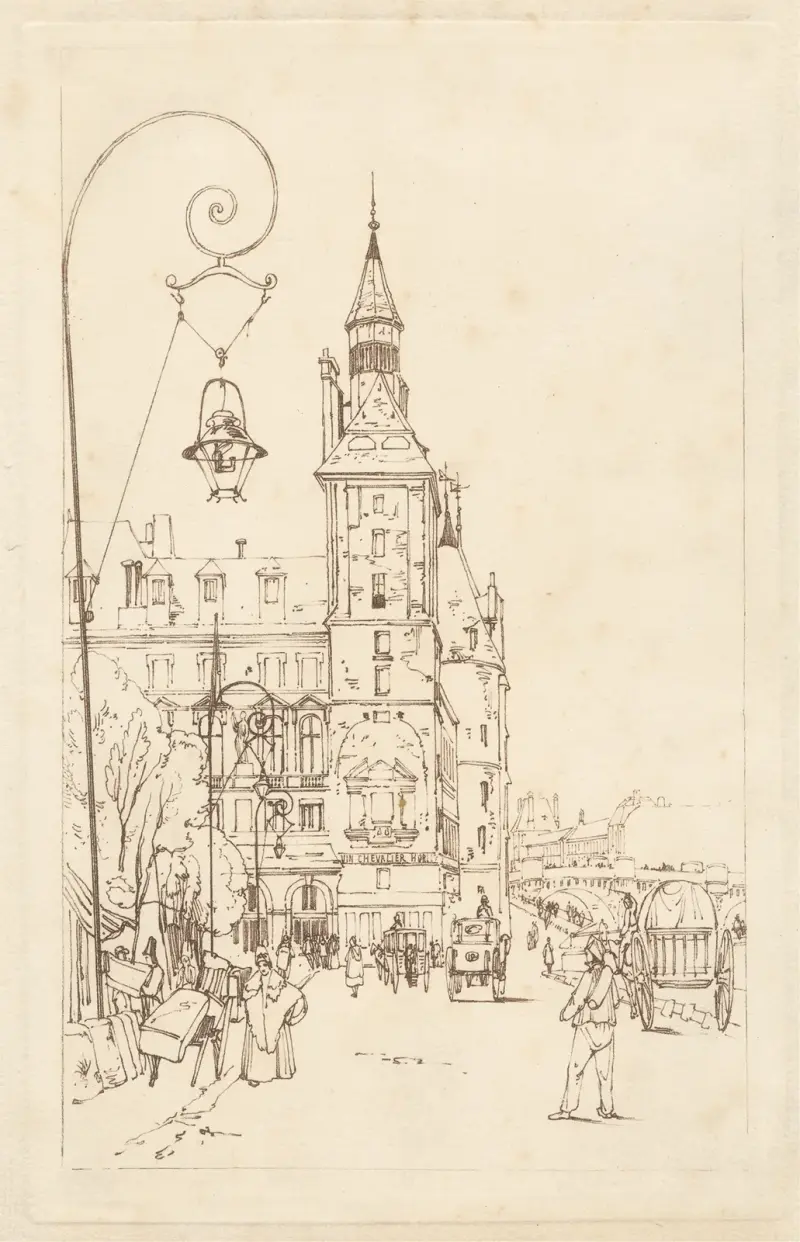 Hörn av Palais de Justice, Paris av Thomas Shotter Boys
