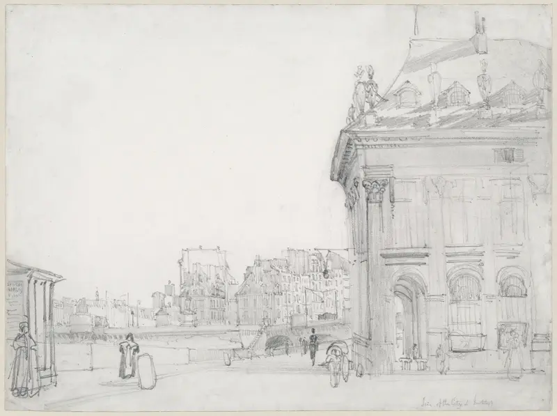 Île de la Cité från Institutet, Paris av Thomas Shotter Boys