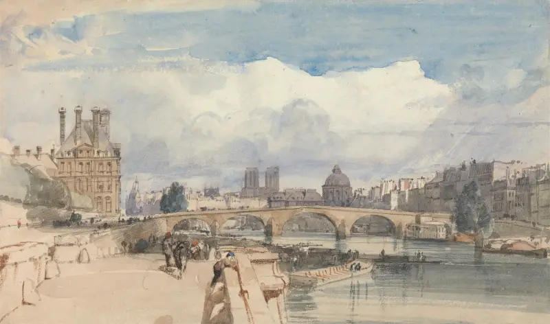 Le Pont Royal, Paris av Thomas Shotter Boys