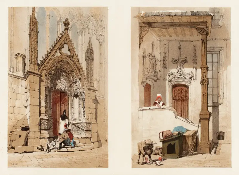 Porte Rouge, Notre-Dame, Paris et rue des Marmousets, Paris av Thomas Shotter Boys