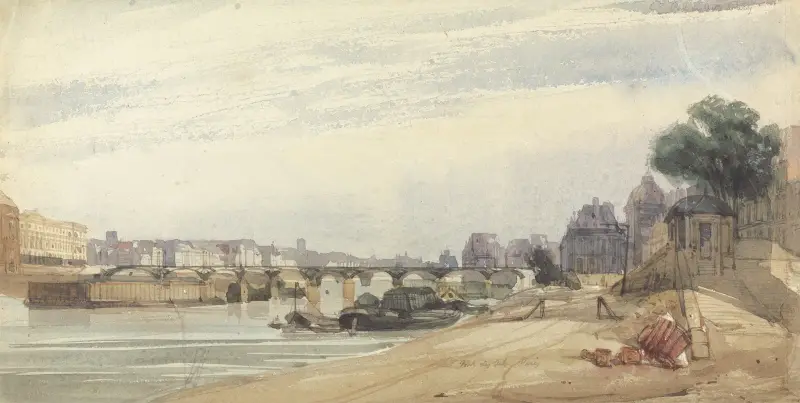 The Pont des Arts, Paris av Thomas Shotter Boys