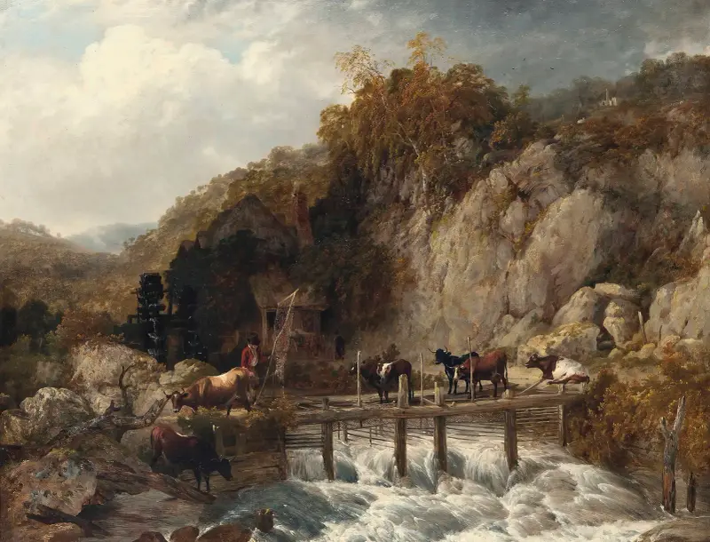 Umberleigh Mill, River Taw, Devon, Thomas Sidney Cooper