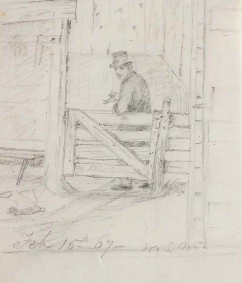 Ausruhen auf dem Zaun von William Sidney Mount