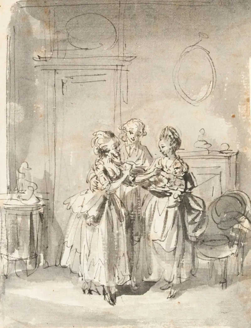Szene in einem Boudoir von Sigmund Freudenberger