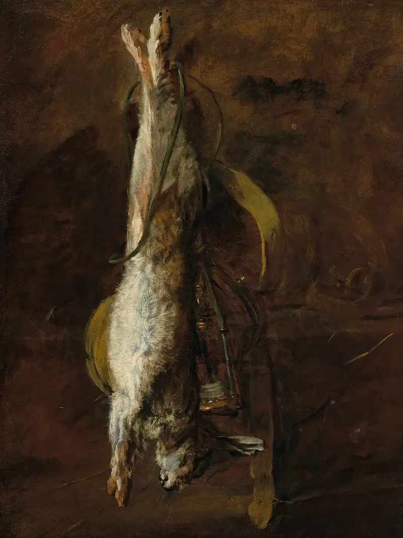 En död kanin och en väska av Jean Siméon Chardin
