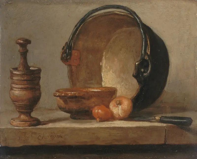 Martwa natura z miedzianym kotłem, Jean Siméon Chardin