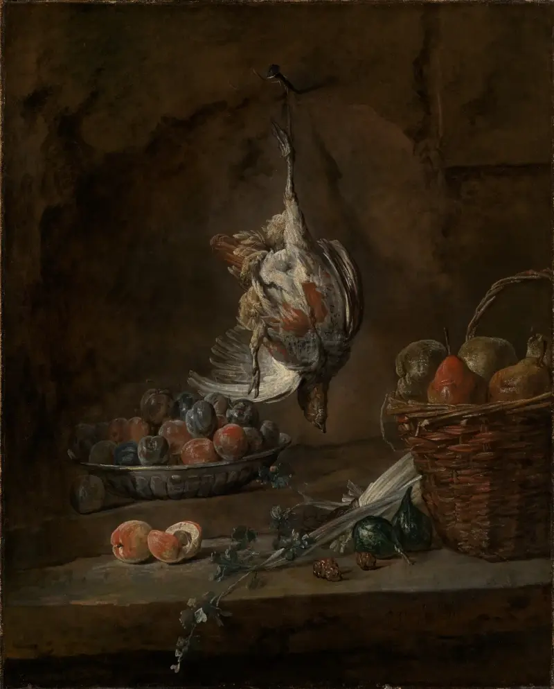 Still life with dead partridge av Jean Siméon Chardin