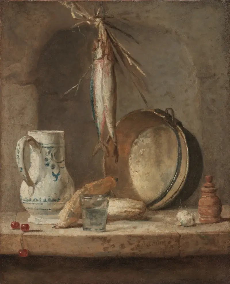Still Life with Herrings av Jean Siméon Chardin