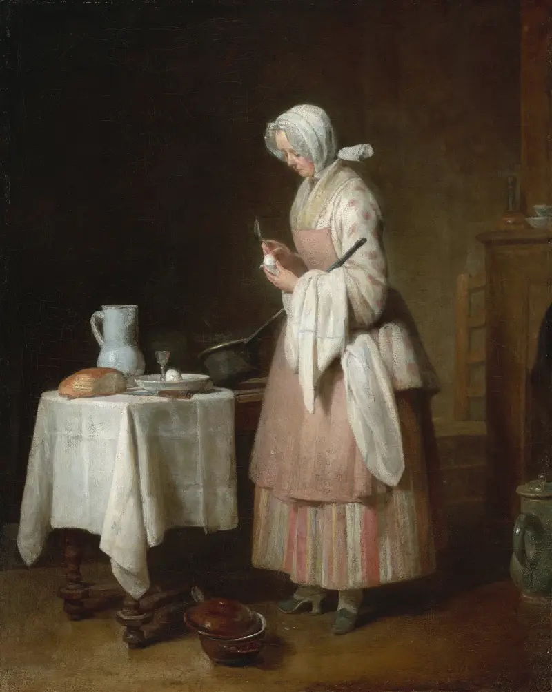 The Attentive Nurse av Jean Siméon Chardin