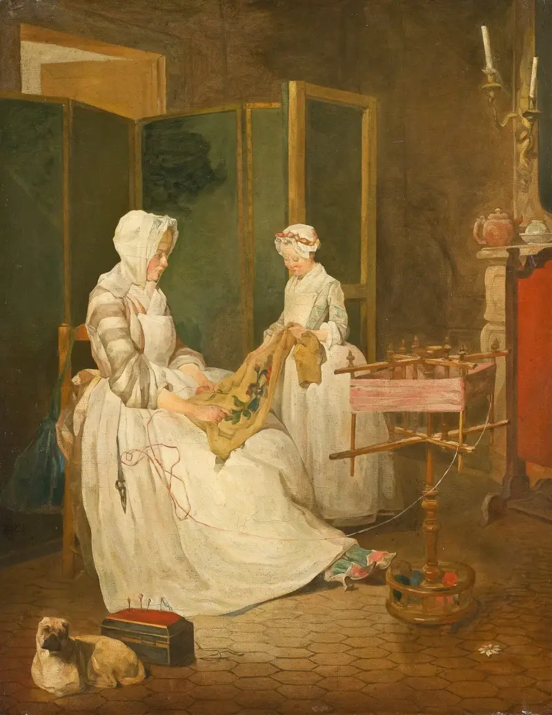 Den flitiga modern av Jean Siméon Chardin