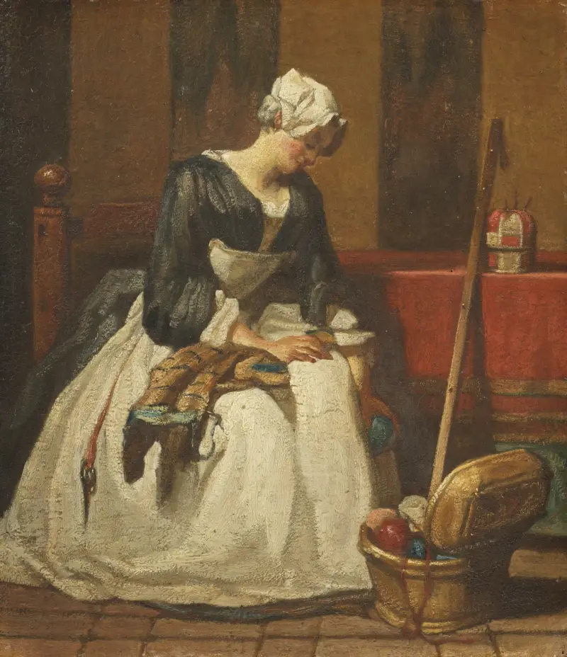 Vysívačka, Jean Siméon Chardin
