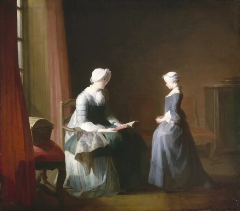 The Good Education av Jean Siméon Chardin