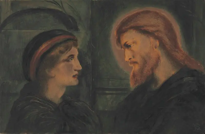 Christ And A Youth av Simeon Solomon